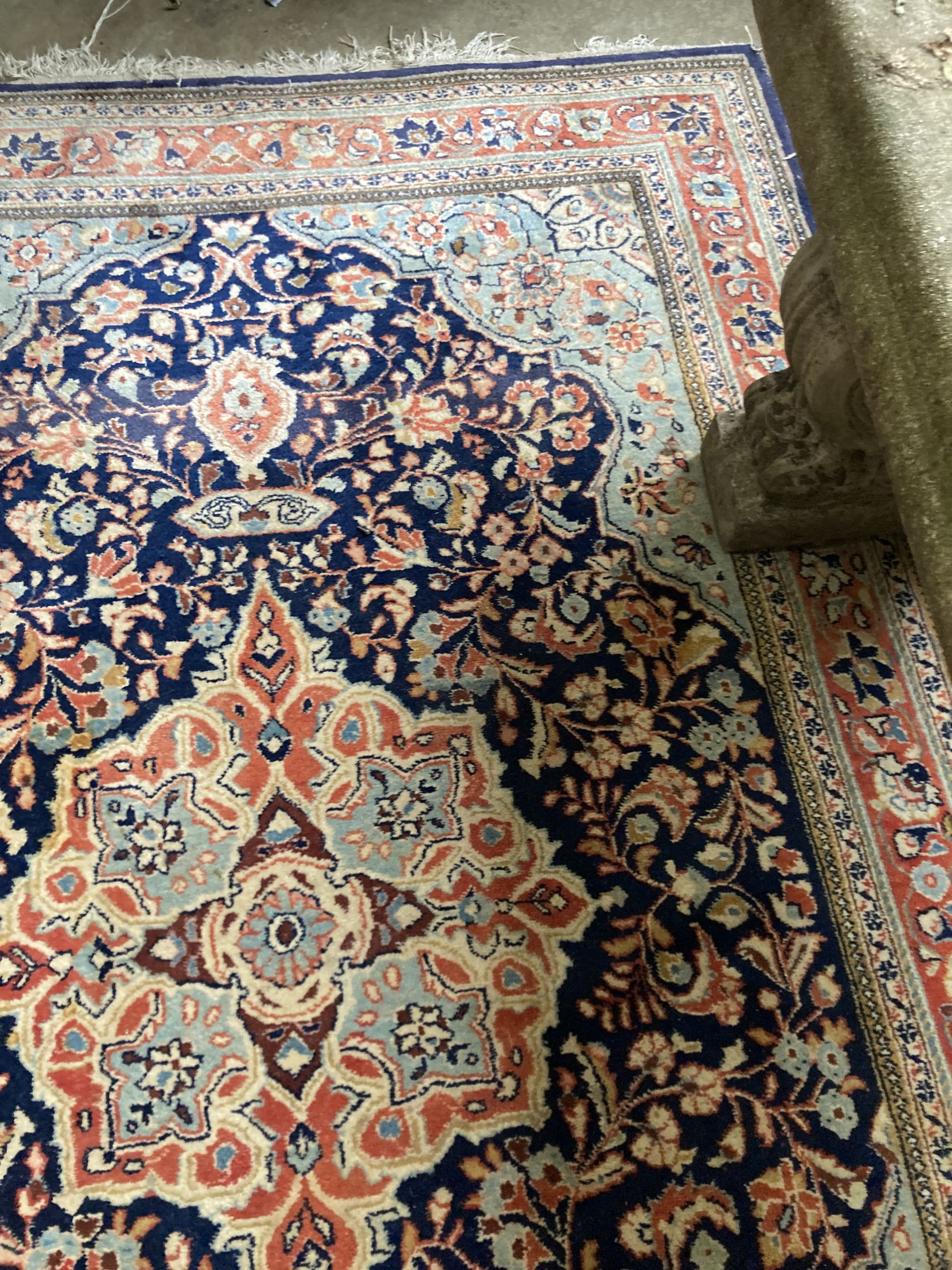 An Aubusson style wall hanging, 180 x 135cm and a North West Persian rug